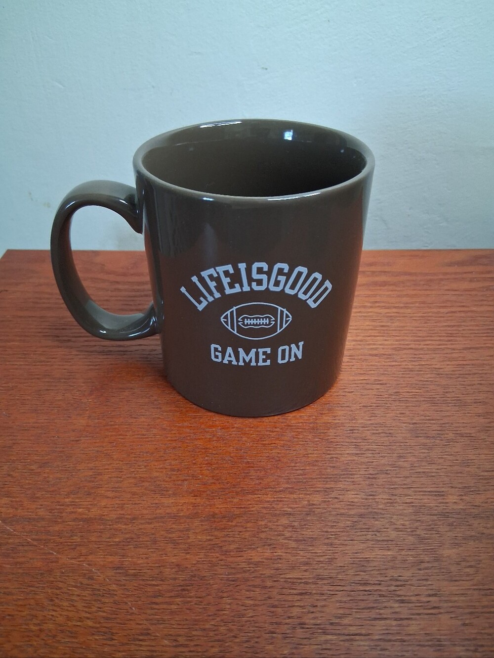 Life Is Good HOME Signature Brown 'Game On' Football Mug